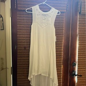 White O’Neill Juniors XS Sleeveless 💯% Cotton Dress with Lining NWT